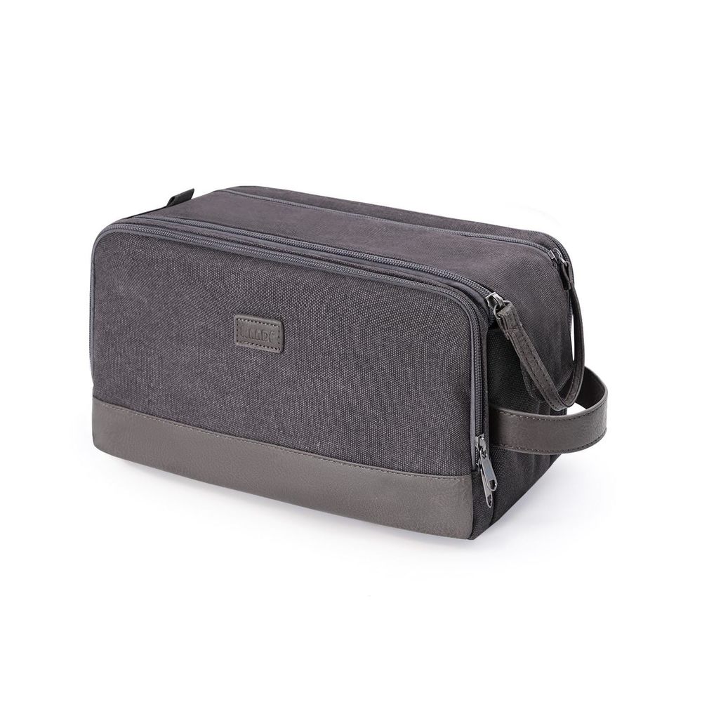 Toiletry Bag For Men Travel Toiletry Organizer Canvas And Leather Dopp Kit🐻